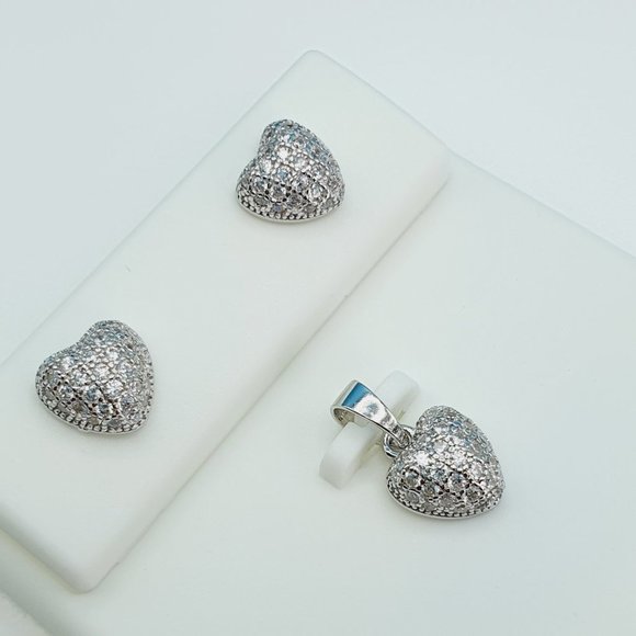 "925 Sterling Silver Cubic Zircon Jewelry Set, UU1P7A7032 - Picture 6 of 8